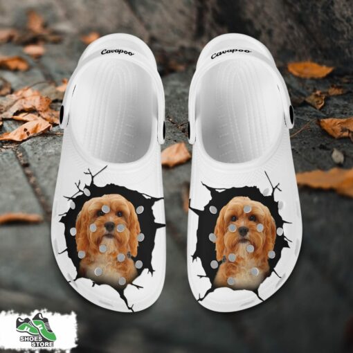 Cavapoo Custom Name Crocs Shoes, Love Dog Crocs
