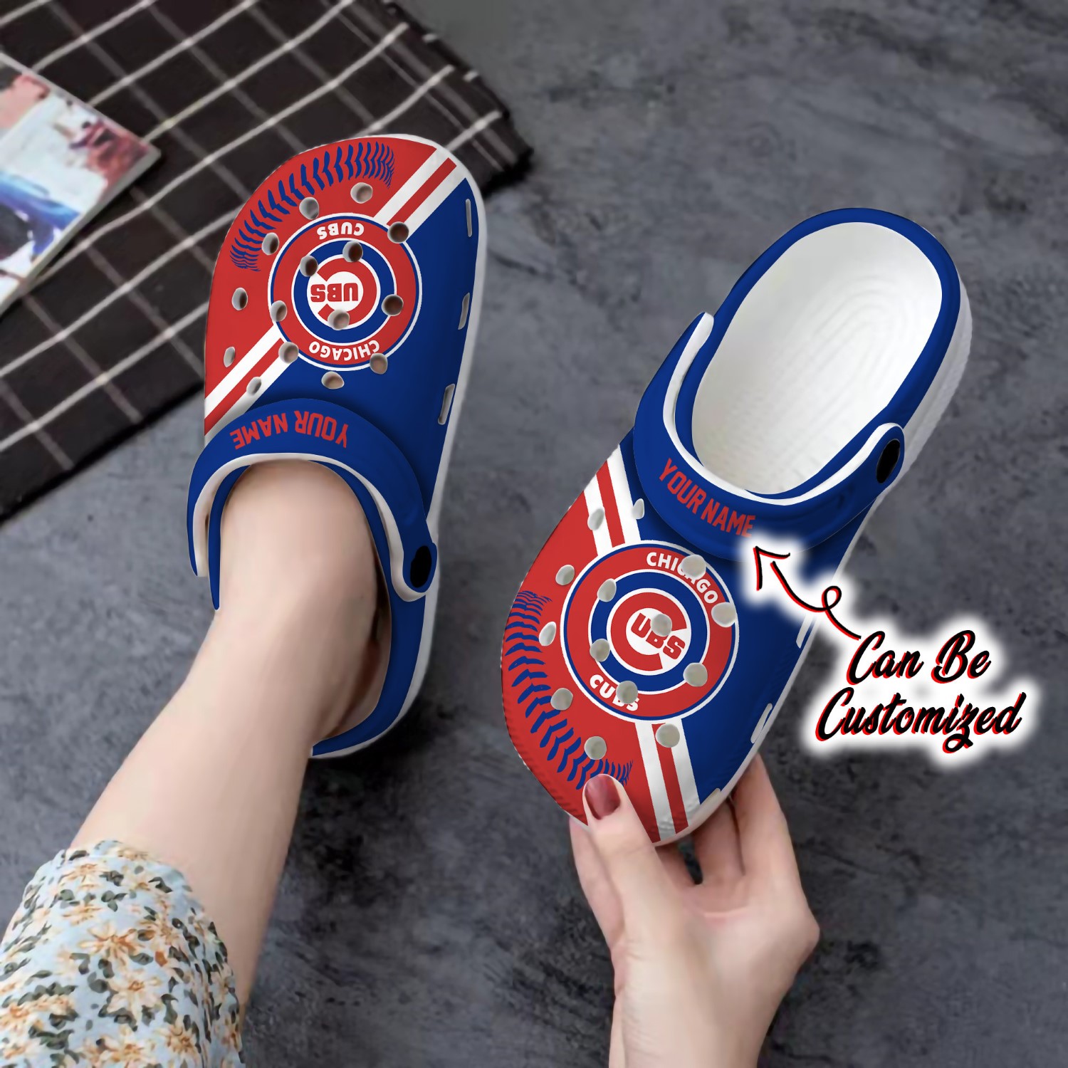 Chicago Cub Personalized Baseball Logo Team Clog Baseball Crocs Shoes