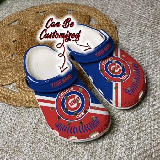 Chicago Cub Personalized Baseball Logo Team Clog, Baseball Crocs Shoes