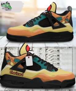 Charizard Jordan 4 Sneakers, Gift Shoes for Anime Fan