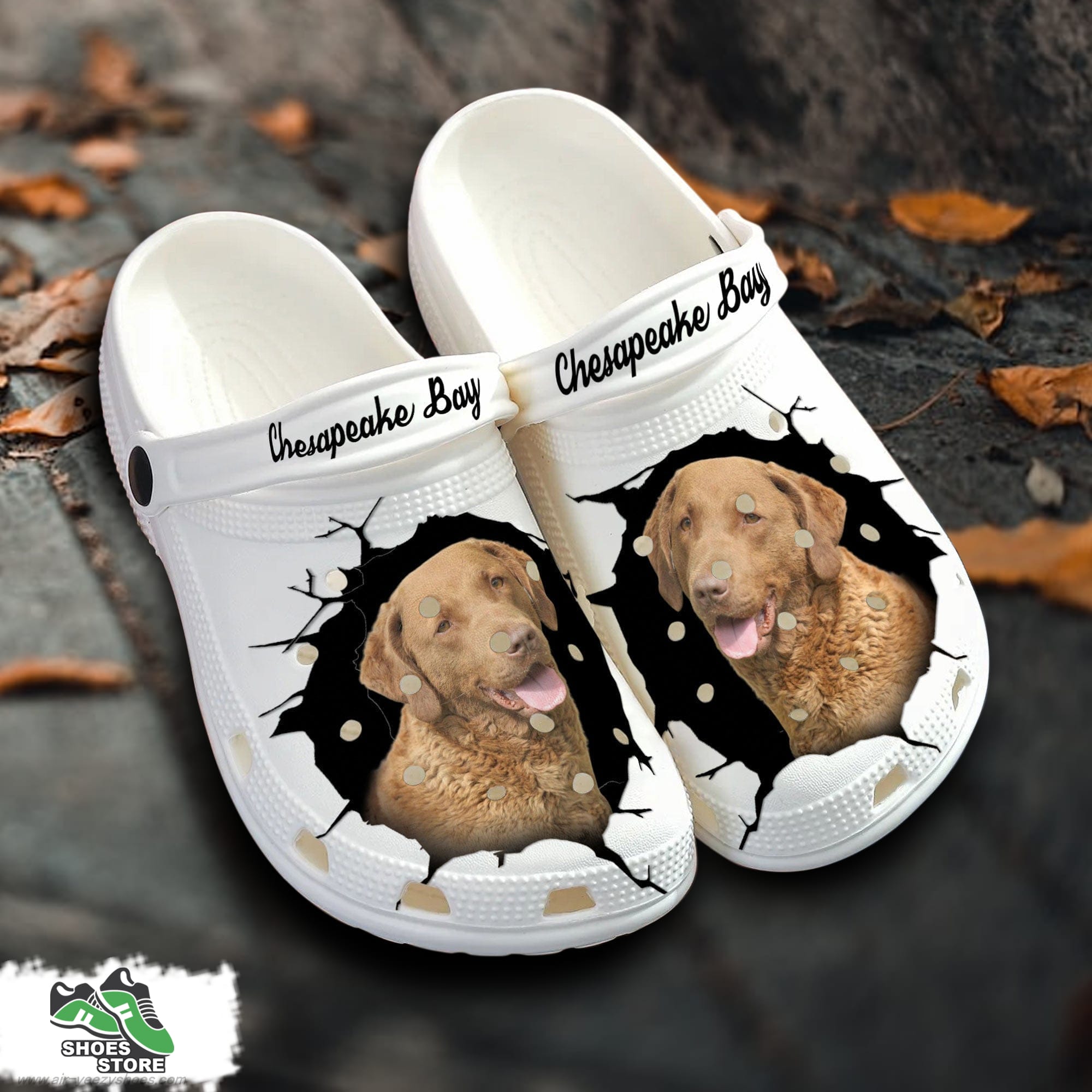 Chesapeake Bay Custom Name Crocs Shoes Love Dog Crocs