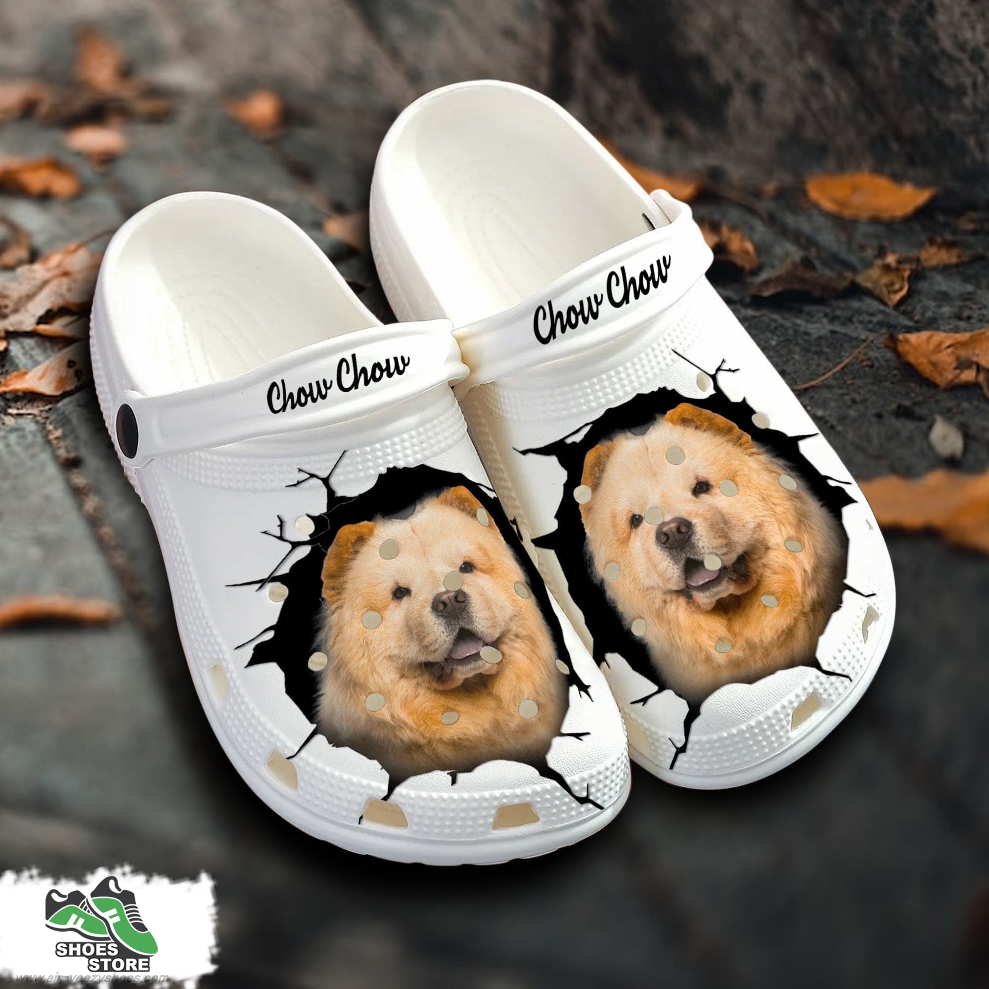 Chow Chow Custom Name Crocs Shoes Love Dog Crocs