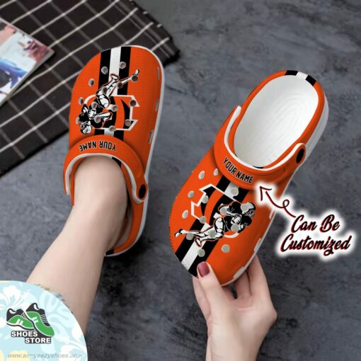 Cincinnati Bengals Custom Name Player Clog, Football Crocs Shoes