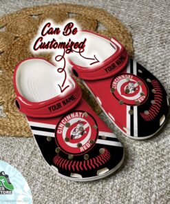 cincinnati reds personalized baseball logo team clog baseball crocs shoes 59 vvdngx