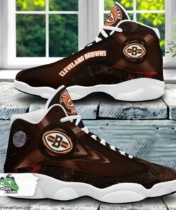 cleveland browns air jordan sneakers 13 nfl custom sport shoes 1 kqokuw