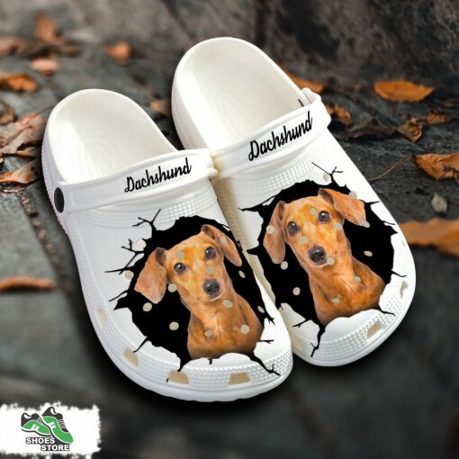 Dachshund Custom Name Crocs Shoes, Love Dog Crocs