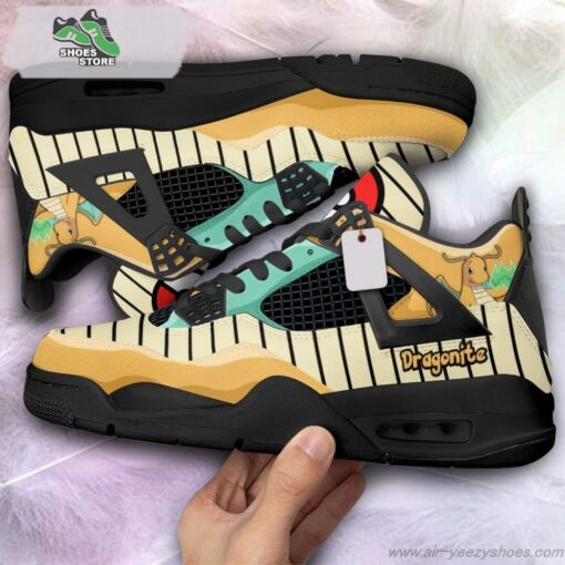 Dragonite Jordan 4 Sneakers, Gift Shoes for Anime Fan