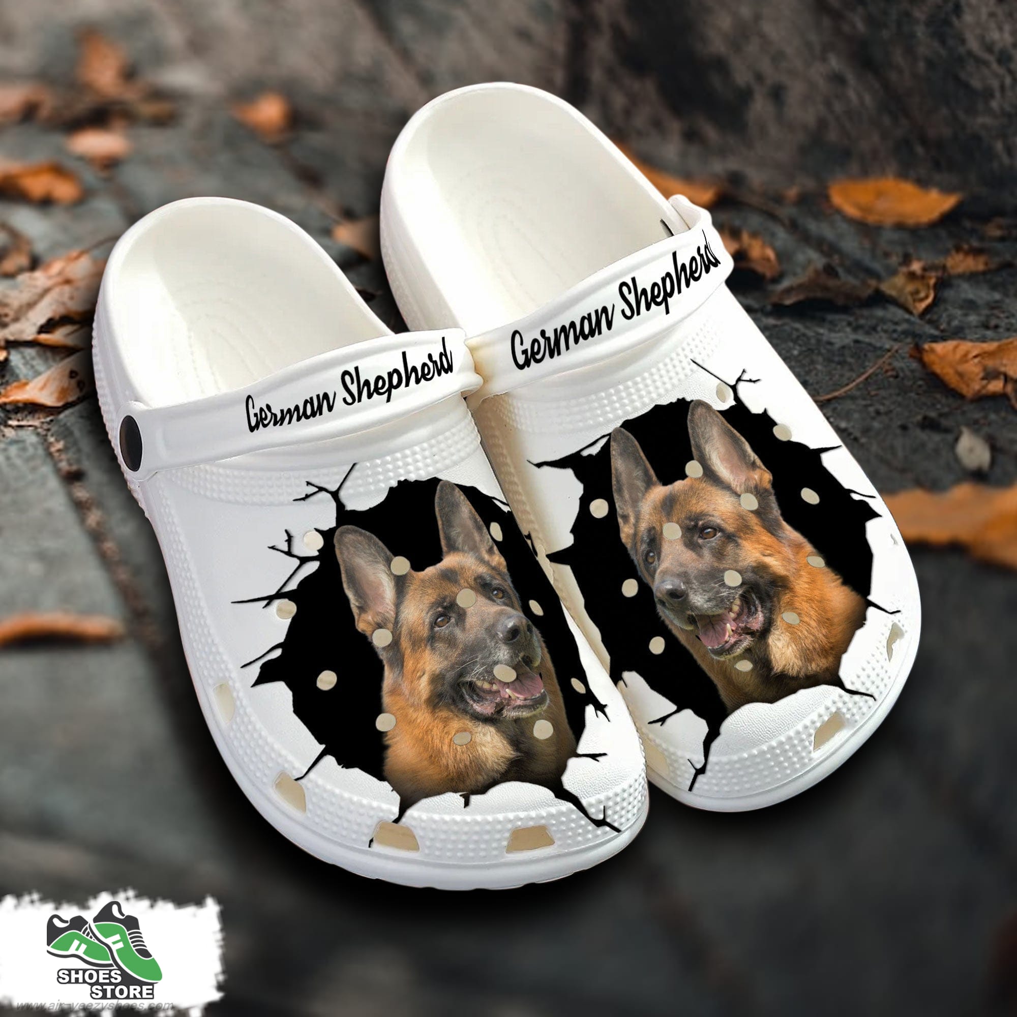 German Shepherd Custom Name Crocs Shoes Love Dog Crocs