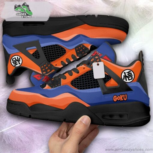 Goku Jordan 4 Sneakers, Gift Shoes for Anime Fan