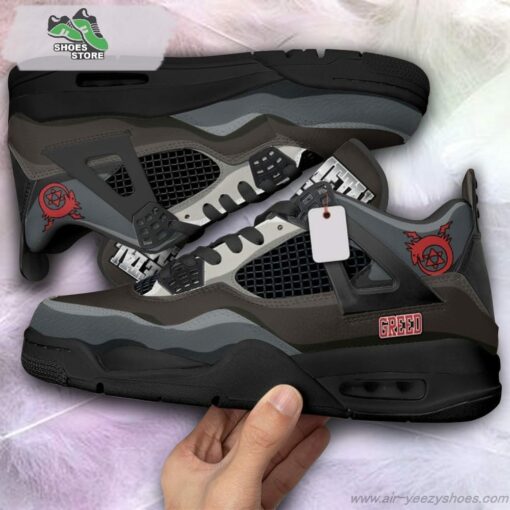 Greed Jordan 4 Sneakers, Gift Shoes for Anime Fan