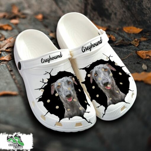 Greyhound Custom Name Crocs Shoes, Love Dog Crocs