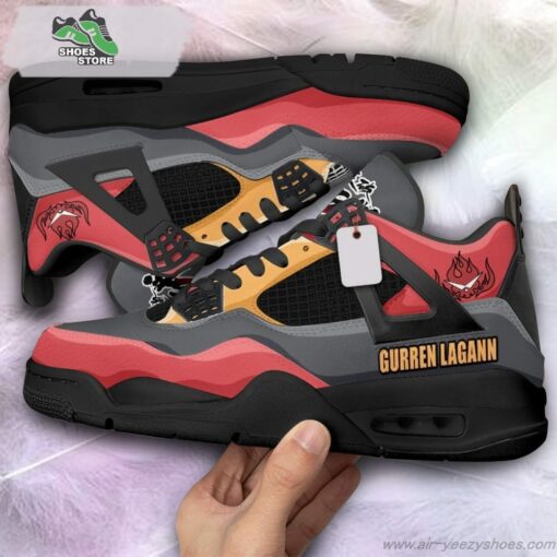Gurren Lagann Jordan 4 Sneakers, Gift Shoes for Anime Fan