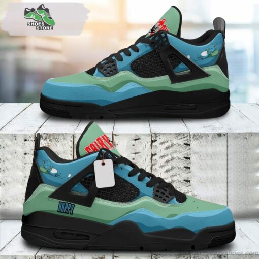 Happy Jordan 4 Sneakers, Gift Shoes for Anime Fan