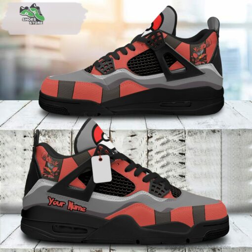 Incineroar Jordan 4 Sneakers, Gift Shoes for Anime Fan
