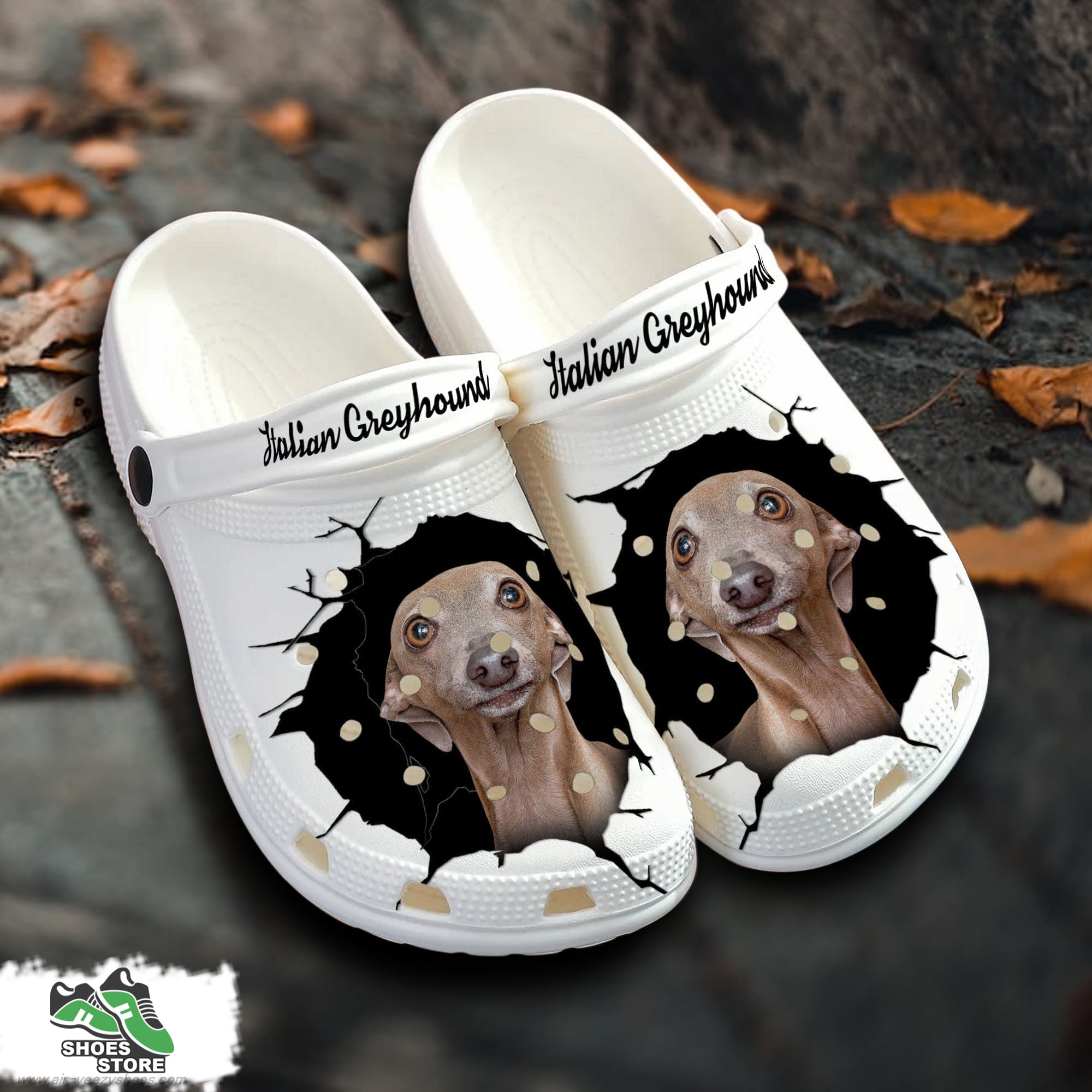 Italian Greyhound Custom Name Crocs Shoes Love Dog Crocs