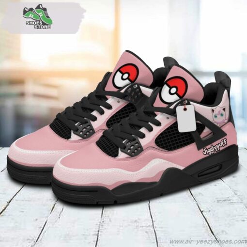 Jigglypuff Jordan 4 Sneakers, Gift Shoes for Anime Fan