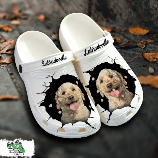 Labradoodle Custom Name Crocs Shoes, Love Dog Crocs