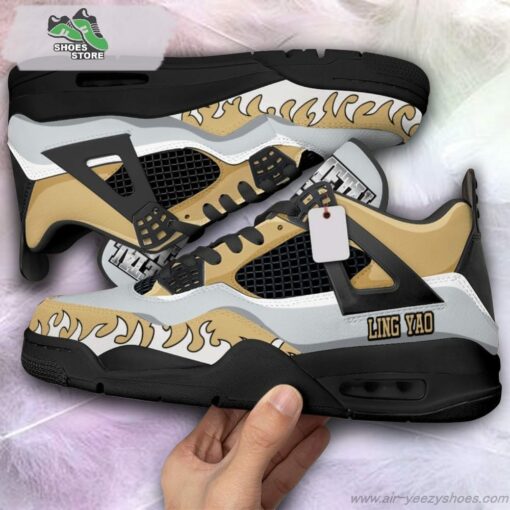 Ling Yao Jordan 4 Sneakers, Gift Shoes for Anime Fan