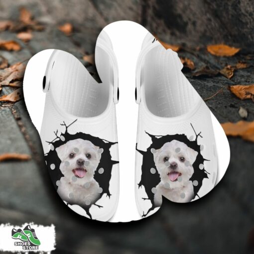 Maltese Custom Name Crocs Shoes, Love Dog Crocs