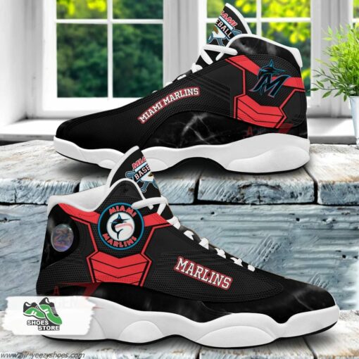 Miami Marlins Air Jordan 13 Sneakers MLB Baseball Custom Sports Shoes