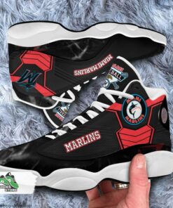 miami marlins air jordan 13 sneakers mlb baseball custom sports shoes 3 nxnf2k