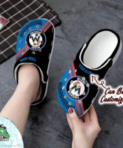 miami marlins personalized baseball logo team clog baseball crocs shoes 113 klxuk4