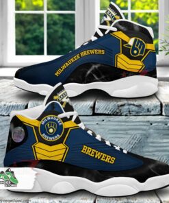 milwaukee brewers air jordan 13 sneakers mlb baseball custom sports shoes 1 vsjtgt