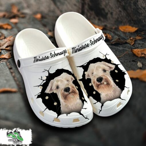 Miniature Schnauzer Custom Name Crocs Shoes, Love Dog Crocs