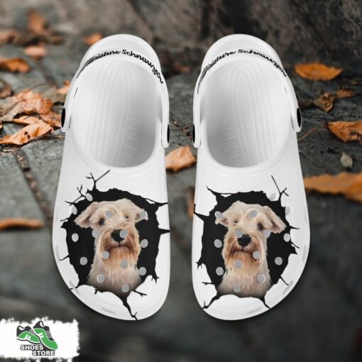 Miniature Schnauzer Custom Name Crocs Shoes, Love Dog Crocs