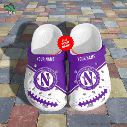 Northwestern Wildcats Football Crocs,  NCAA Shoes Gift for Fan