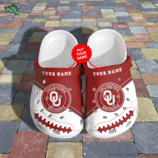 Oklahoma Sooners Football Crocs,  NCAA Shoes Gift for Fan