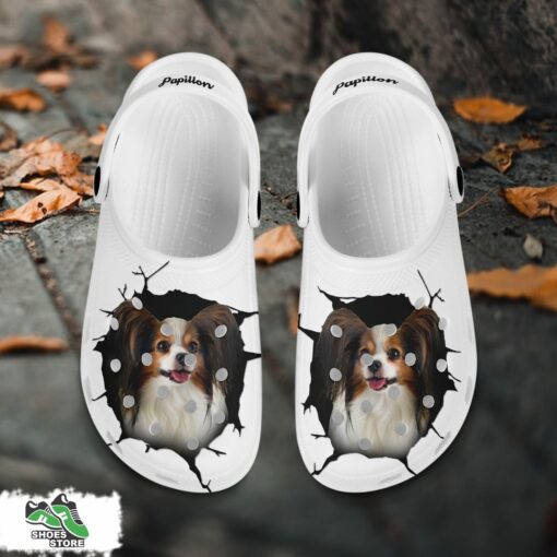 Papillon Dog Custom Name Crocs Shoes, Love Dog Crocs