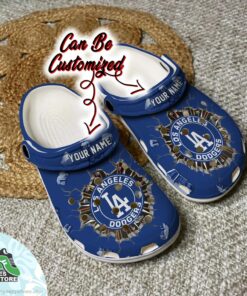 personalized los angeles dodgers ball breaking wall clogs shoes baseball crocs shoes 24 knq6sk