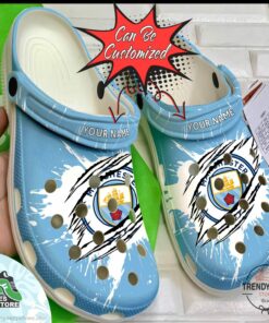 personalized man city ripped claw clogs soccer crocs shoes 93 mqycpo