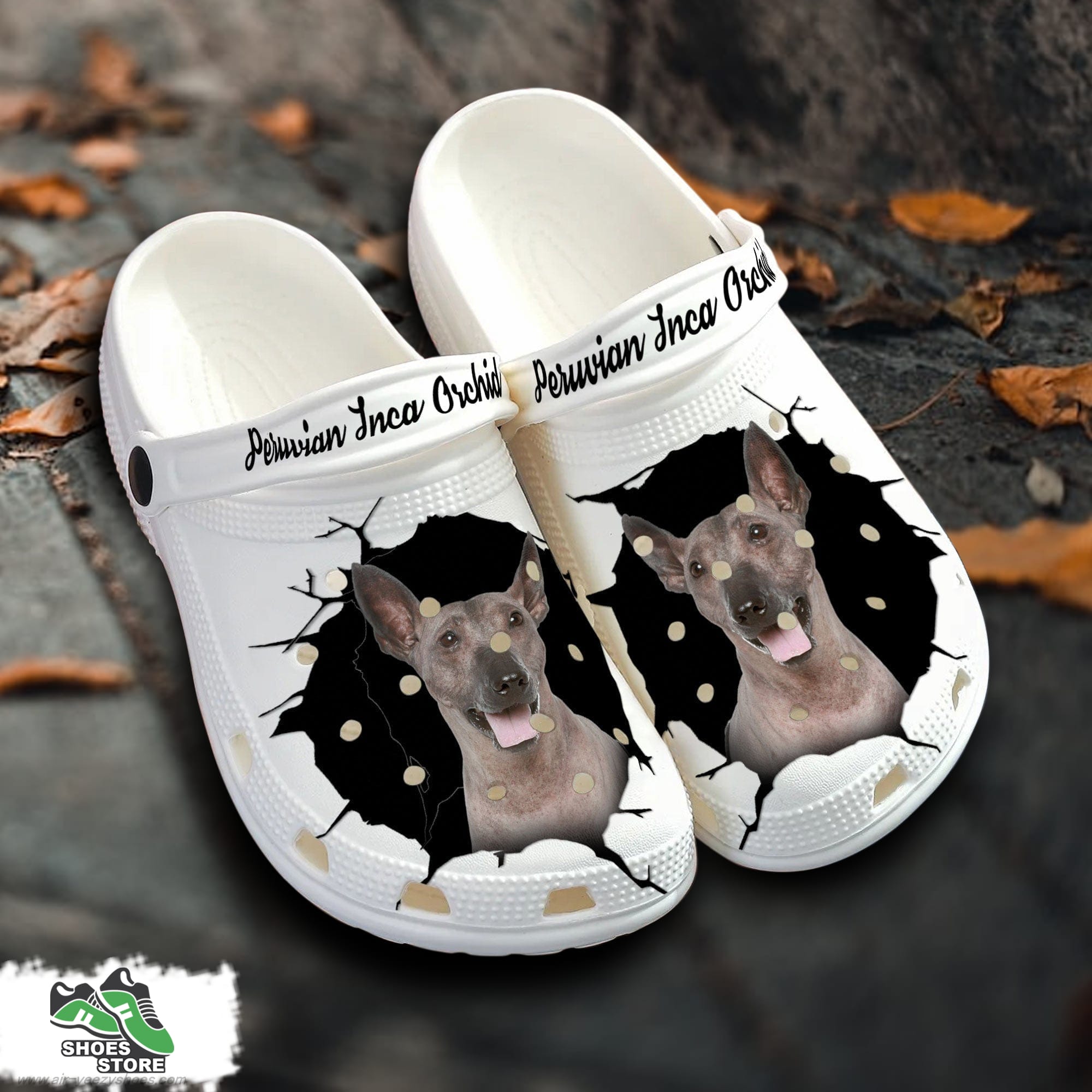 Peruvian Inca Orchid Custom Name Crocs Shoes Love Dog Crocs