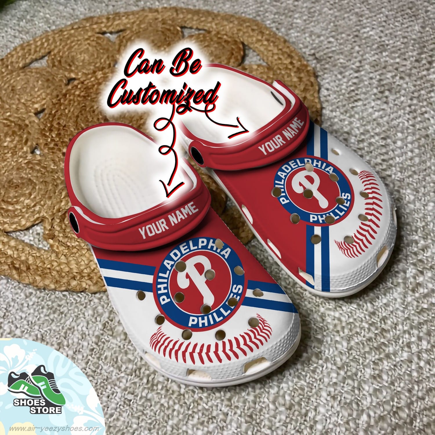 Philadelphia Phillies Personalized Baseball Logo Team Clog Baseball Crocs Shoes