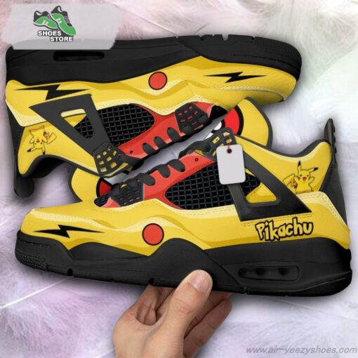 Pikachu Jordan 4 Sneakers, Gift Shoes for Anime Fan