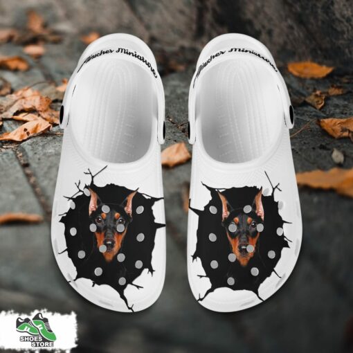 Pinscher Miniature Custom Name Crocs Shoes, Love Dog Crocs