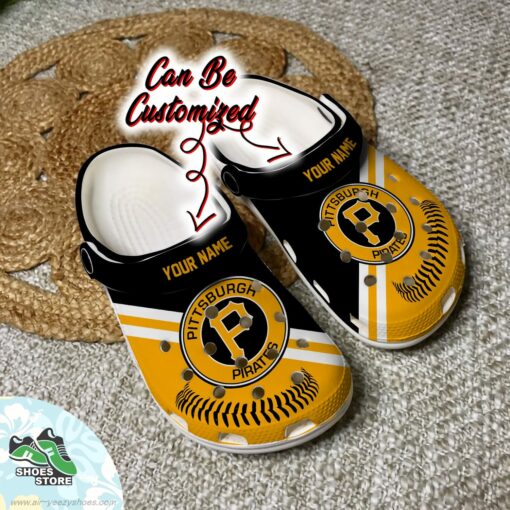 Pittsburgh Pirates Personalized Baseball Logo Team Clog, Baseball Crocs Shoes