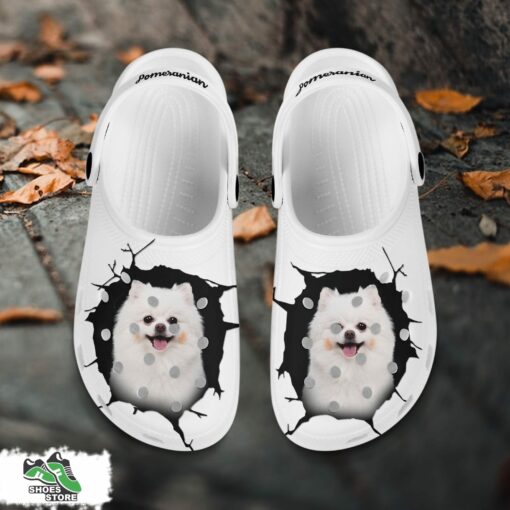 Pomeranian Custom Name Crocs Shoes, Love Dog Crocs