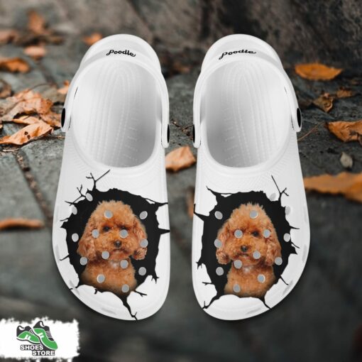 Poodle Custom Name Crocs Shoes, Love Dog Crocs