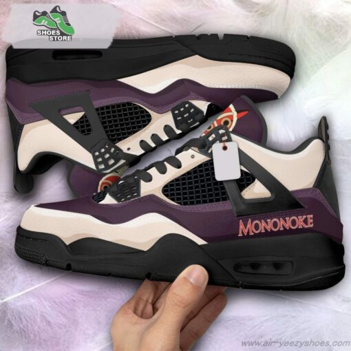 Princess Mononoke Jordan 4 Sneakers, Gift Shoes for Anime Fan