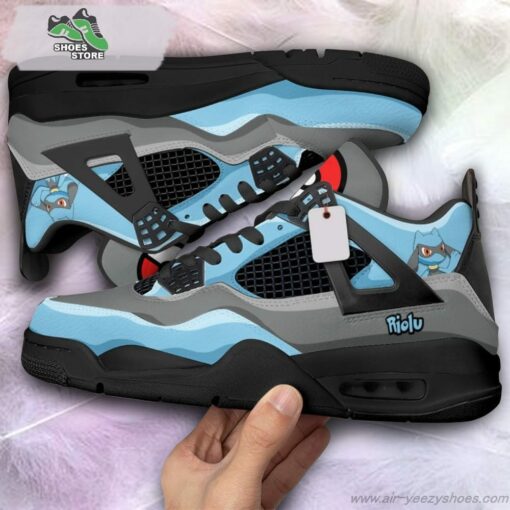 Riolu Jordan 4 Sneakers, Gift Shoes for Anime Fan