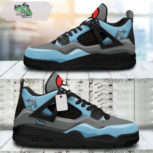 Riolu Jordan 4 Sneakers, Gift Shoes for Anime Fan