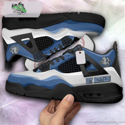 Roy Mustang Jordan 4 Sneakers, Gift Shoes for Anime Fan