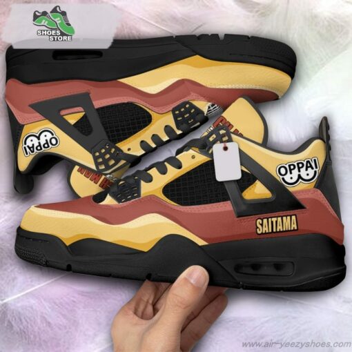 Saitama Oppai Jordan 4 Sneakers, Gift Shoes for Anime Fan
