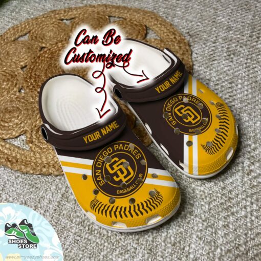 San Diego Padres Personalized Baseball Logo Team Clog, Baseball Crocs Shoes
