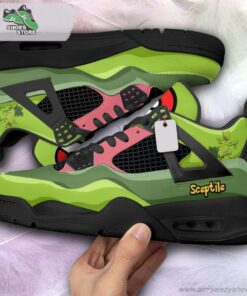 Sceptile Jordan 4 Sneakers, Gift Shoes for Anime Fan