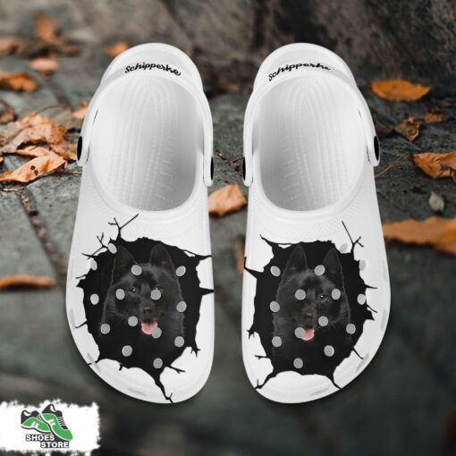 Schipperke Custom Name Crocs Shoes, Love Dog Crocs