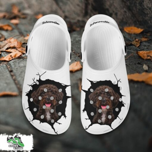 Schnoodle Custom Name Crocs Shoes, Love Dog Crocs